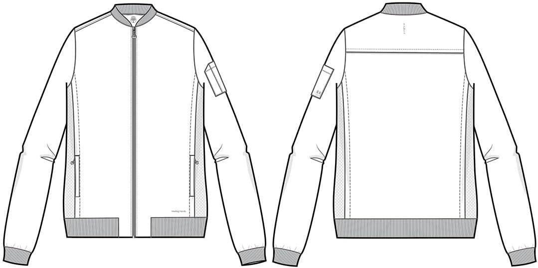 image:imageHealing Hands Samuel Bomber Jacket 6 Pockets Moisture Wicking 360 Stretch amp Recycled Fibers 5350Navy