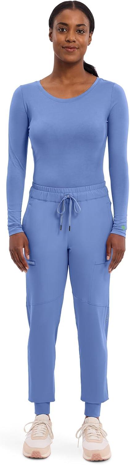 image:imageHealing Hands Womens Underscrub Soft Knit Melissa Longsleeve Scrub Tee with Breathable amp Easy Care Fabric 5047Ceil Blue