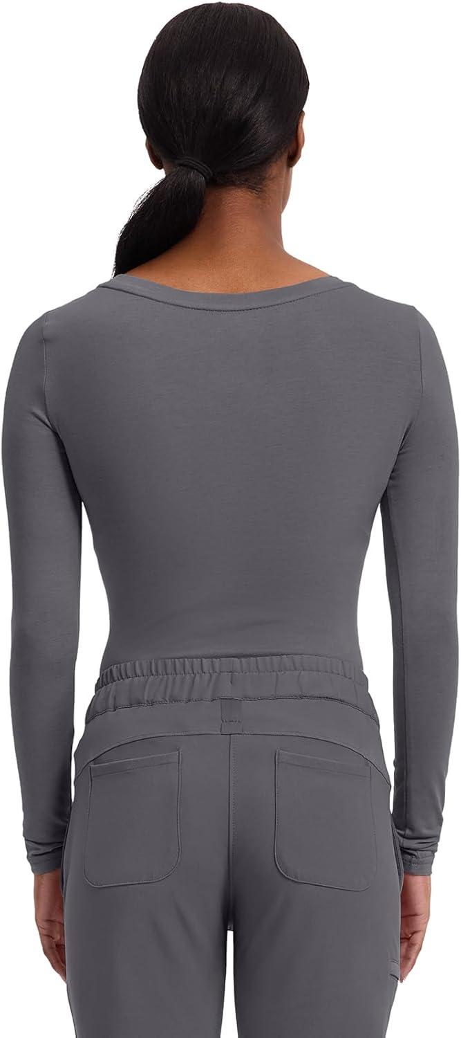 image:imageHealing Hands Womens Underscrub Soft Knit Melissa Longsleeve Scrub Tee with Breathable amp Easy Care Fabric 5047Royal Black Pewter 3 Pack