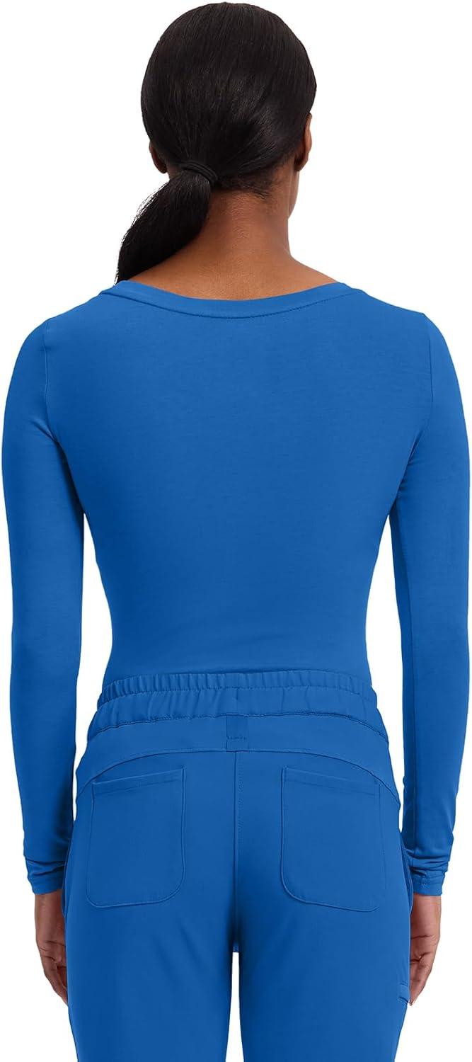 image:imageHealing Hands Womens Underscrub Soft Knit Melissa Longsleeve Scrub Tee with Breathable amp Easy Care Fabric 5047Royal Black Pewter 3 Pack