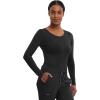 Healing Hands Women’s Underscrub Soft Knit Melissa Longsleeve Scrub Tee with Breathable & Easy Care Fabric 5047(Black – 2 Pack)