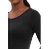 Healing Hands Women’s Underscrub Soft Knit Melissa Longsleeve Scrub Tee with Breathable & Easy Care Fabric 5047(Black)