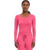 Healing Hands Women’s Underscrub Soft Knit Melissa Longsleeve Scrub Tee with Breathable & Easy Care Fabric 5047(Carnation Pink – 2 Pack)