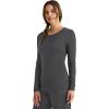 Healing Hands Women’s Underscrub Soft Knit Melissa Longsleeve Scrub Tee with Breathable & Easy Care Fabric 5047(Charcoal – 2 Pack)