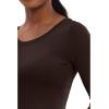 Healing Hands Women’s Underscrub Soft Knit Melissa Longsleeve Scrub Tee with Breathable & Easy Care Fabric 5047(Dark Chocolate)