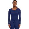 Healing Hands Women’s Underscrub Soft Knit Melissa Longsleeve Scrub Tee with Breathable & Easy Care Fabric 5047(Navy / White – 2 Pack)