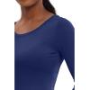 Healing Hands Women’s Underscrub Soft Knit Melissa Longsleeve Scrub Tee with Breathable & Easy Care Fabric 5047(Navy)