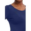 Healing Hands Women’s Underscrub Soft Knit Melissa Longsleeve Scrub Tee with Breathable & Easy Care Fabric 5047(Navy)