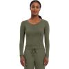 Healing Hands Women’s Underscrub Soft Knit Melissa Longsleeve Scrub Tee with Breathable & Easy Care Fabric 5047(Olive – 2 Pack)