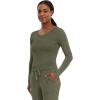 Healing Hands Women’s Underscrub Soft Knit Melissa Longsleeve Scrub Tee with Breathable & Easy Care Fabric 5047(Olive – 2 Pack)