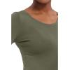 Healing Hands Women’s Underscrub Soft Knit Melissa Longsleeve Scrub Tee with Breathable & Easy Care Fabric 5047(Olive)