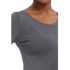 Healing Hands Women’s Underscrub Soft Knit Melissa Longsleeve Scrub Tee with Breathable & Easy Care Fabric 5047(Pewter)