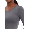 Healing Hands Women’s Underscrub Soft Knit Melissa Longsleeve Scrub Tee with Breathable & Easy Care Fabric 5047(Pewter)