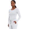 Healing Hands Women’s Underscrub Soft Knit Melissa Longsleeve Scrub Tee with Breathable & Easy Care Fabric 5047(White – 2 Pack)