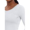 Healing Hands Women’s Underscrub Soft Knit Melissa Longsleeve Scrub Tee with Breathable & Easy Care Fabric 5047(White)
