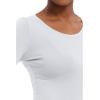 Healing Hands Women’s Underscrub Soft Knit Melissa Longsleeve Scrub Tee with Breathable & Easy Care Fabric 5047(White)