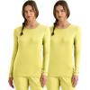 Healing Hands Women’s Underscrub Soft Knit Melissa Longsleeve Scrub Tee with Breathable & Easy Care Fabric 5047(Canary – 2 Pack)