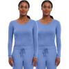 Healing Hands Women’s Underscrub Soft Knit Melissa Longsleeve Scrub Tee with Breathable & Easy Care Fabric 5047(Ceil – 2 Pack)