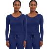 Healing Hands Women’s Underscrub Soft Knit Melissa Longsleeve Scrub Tee with Breathable & Easy Care Fabric 5047(Navy – 2 Pack)