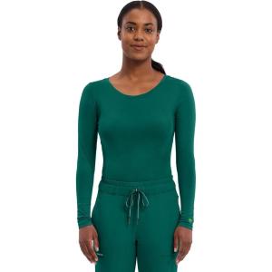 Healing Hands Women’s Underscrub Soft Knit Melissa Longsleeve Scrub Tee with Breathable & Easy Care Fabric 5047(Hunter)