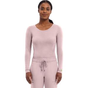 Healing Hands Women’s Underscrub Soft Knit Melissa Longsleeve Scrub Tee with Breathable & Easy Care Fabric 5047(Pink Pearl)