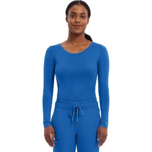 Healing Hands Women’s Underscrub Soft Knit Melissa Longsleeve Scrub Tee with Breathable & Easy Care Fabric 5047(Royal)